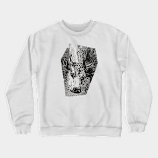 Cow Portrait Ink Drawing Crewneck Sweatshirt